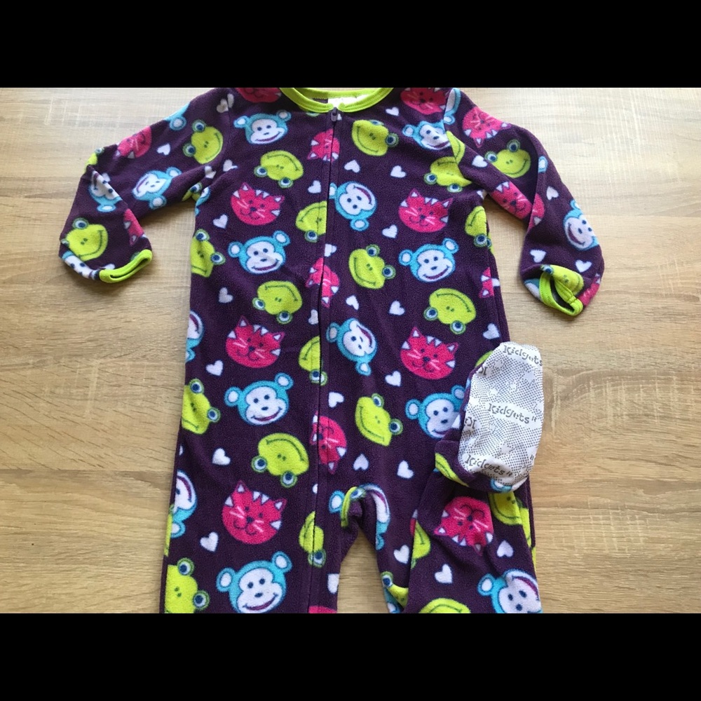 Fleece frog footie pjs